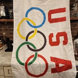Olympic Rings USA Flag/banner